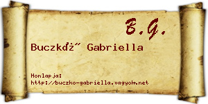 Buczkó Gabriella névjegykártya