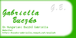 gabriella buczko business card