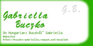 gabriella buczko business card